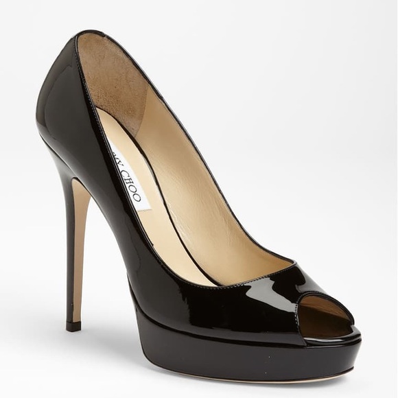 Jimmy Choo Shoes - SOLD Jimmy Choo | Crown Peep Toe Platform Patent